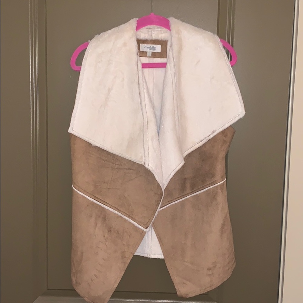 Tan Suede Fur Vest